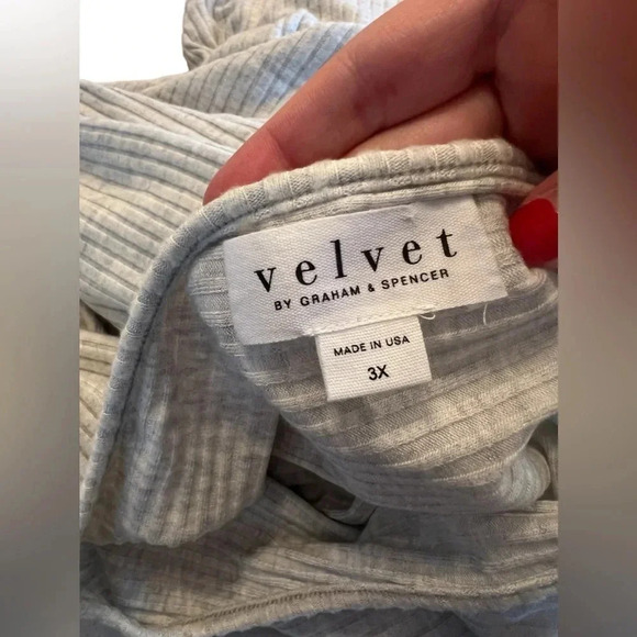 NWT Velvet Cropped Long Sleeve Top 3X - Picture 6 of 6